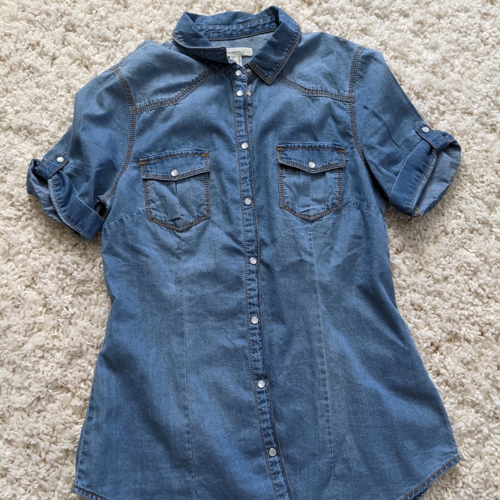 Springfield chambray short-sleeve button down